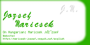 jozsef maricsek business card